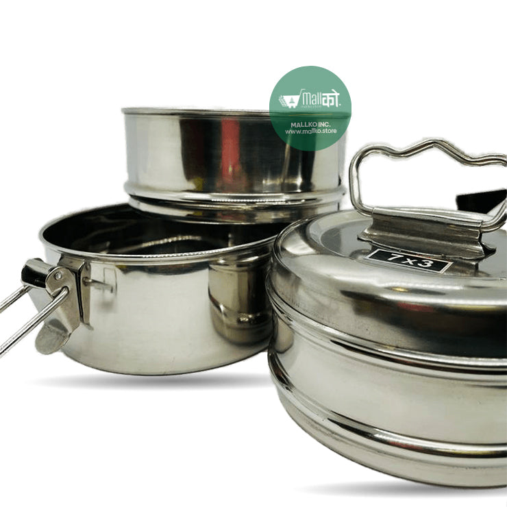 Stainless Steel Lunch Box (3-Tier) Tiffin Box