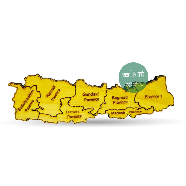 Nepal Wood Engraved Map