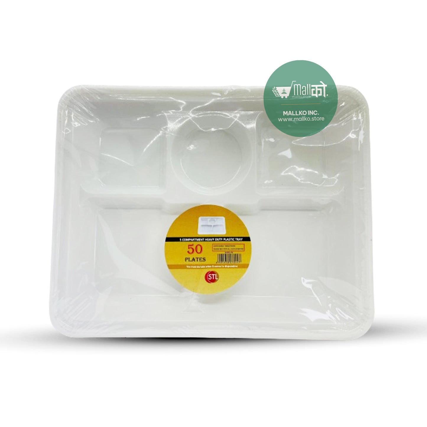 5 Compartment Plastic Plates