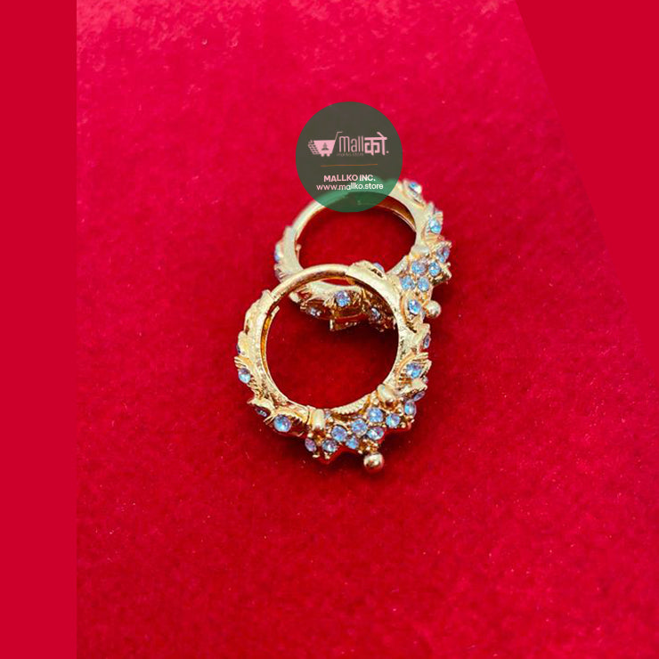 Gold Plated Stone Marwari Earrings