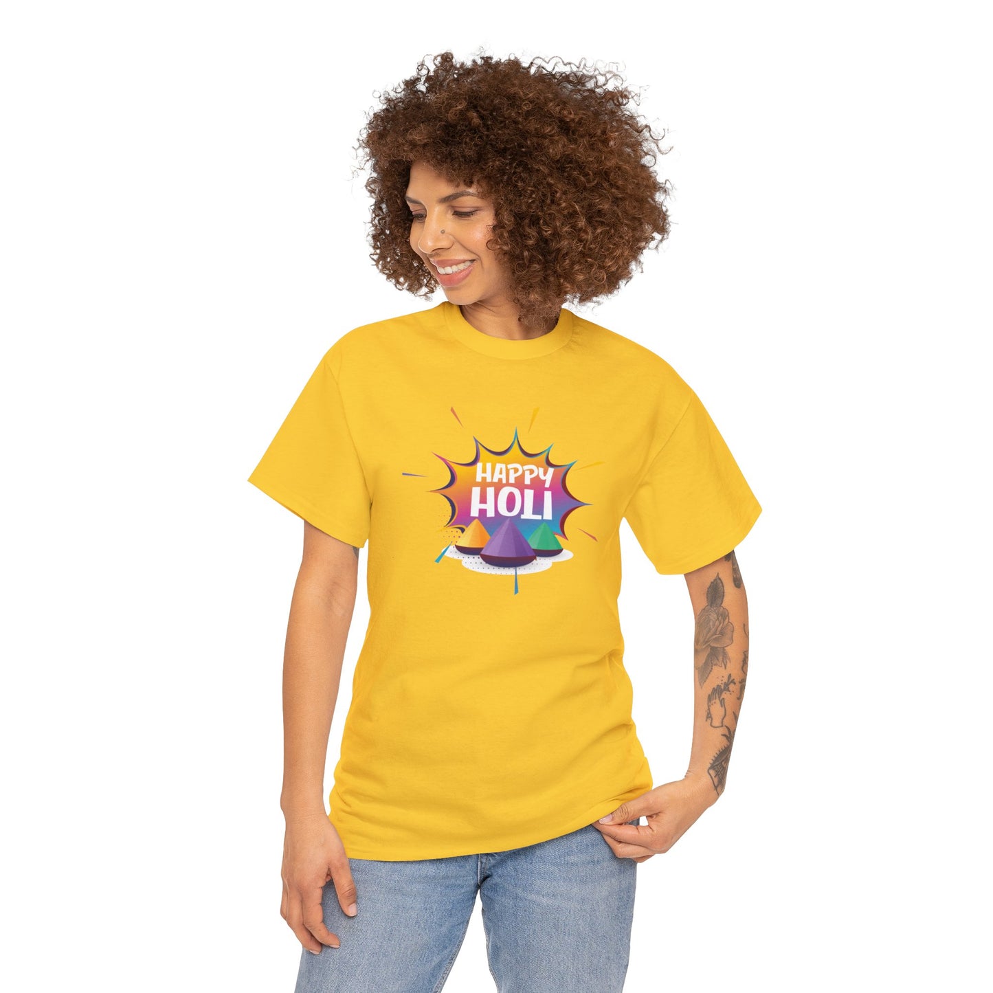Happy Holi Heavy Cotton Tee