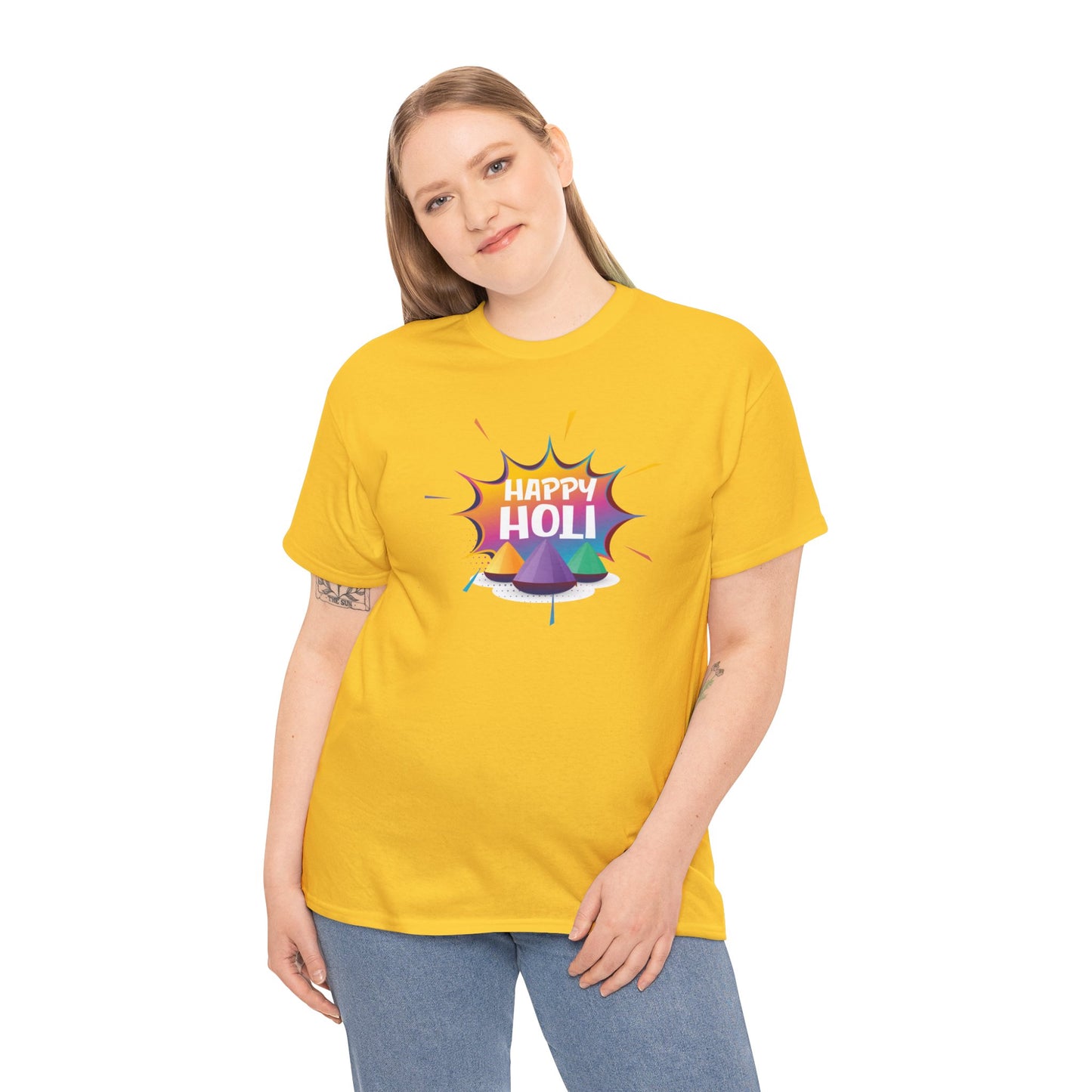 Happy Holi Heavy Cotton Tee