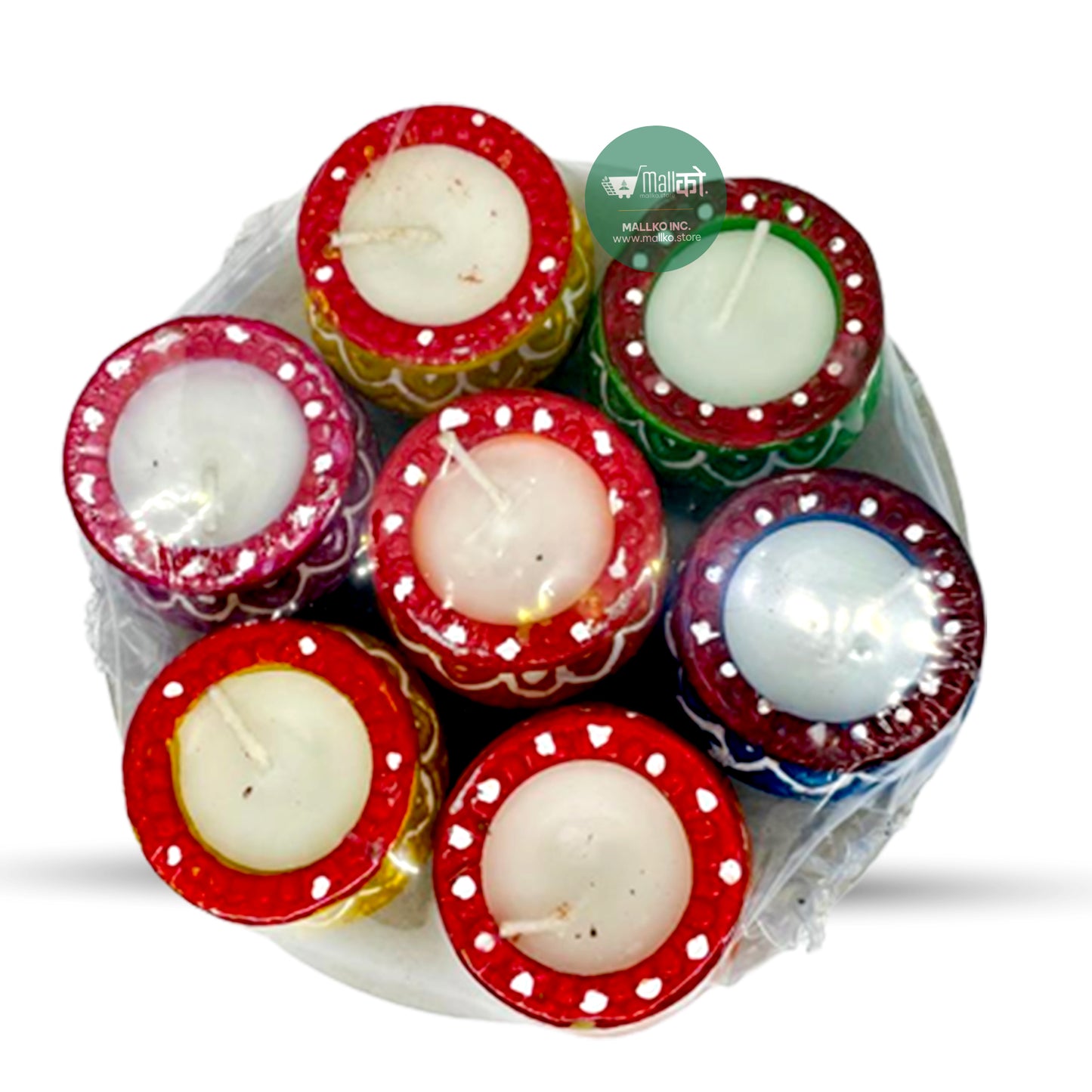 Clay Diya with wax (Set of 7)