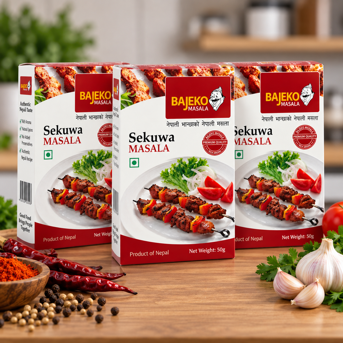 Bajeko Sekuwa Masala - Nepali BBQ Masala- 50 Grams per Pack