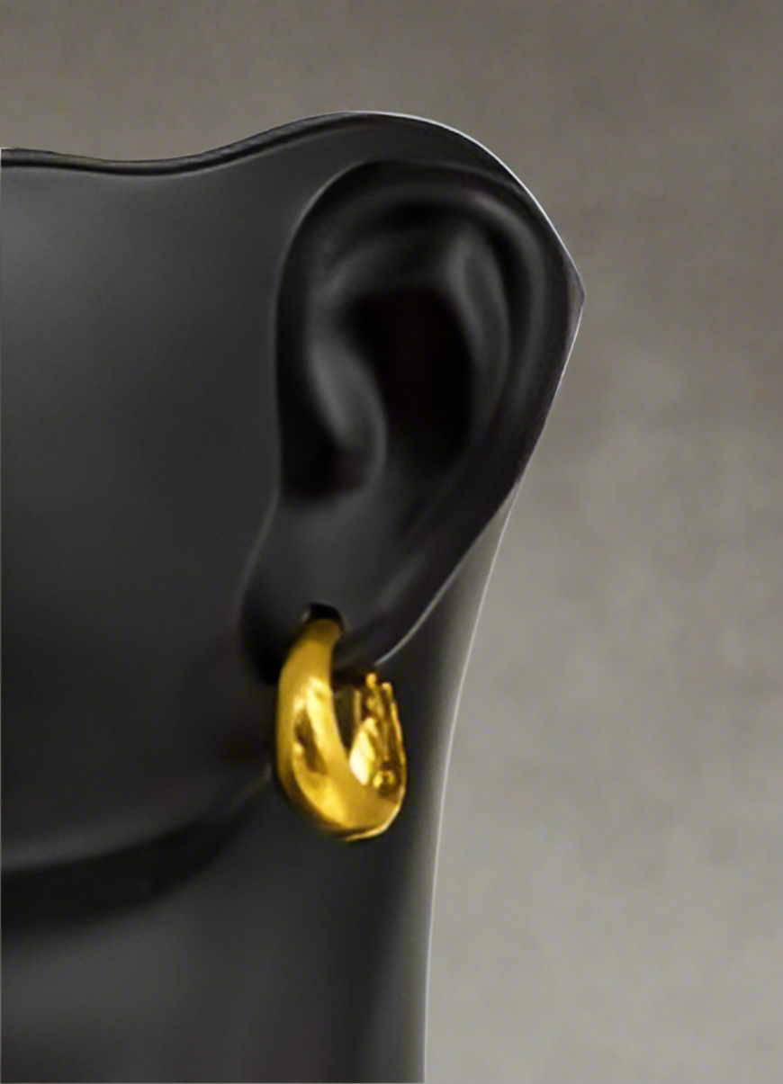 Gold-Plated Bold Hoop Earrings