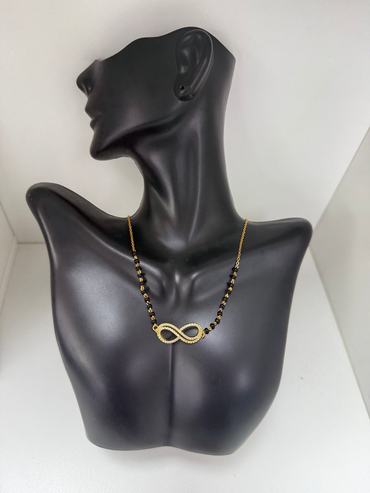 Gold plated mangalsutra stylish bridal jewelry