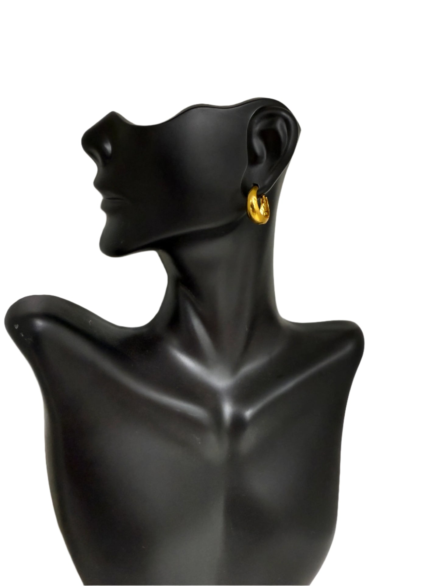 Nepali gold bold hoop earrings chunky design