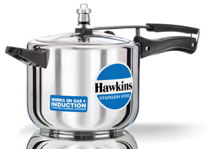 Hawkins Pressure Cooker Stainless Steel Cooker Induction Cooker Silver Inner Lid
