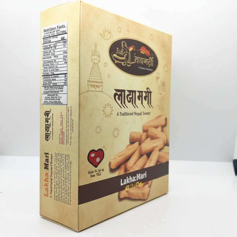 400g pack of Nepal Foods Lakha Mari authentic Himalayan crispy sweet.