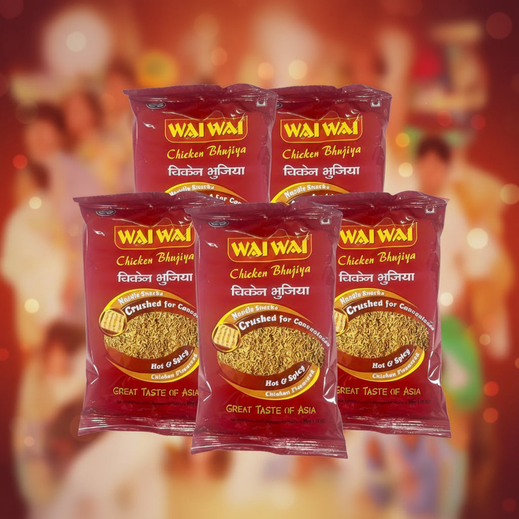 Nepali Noodles snacks, eat raw Nepali Noodles Wai Wai Bhujiya Noodles Mama Nepali Noodles