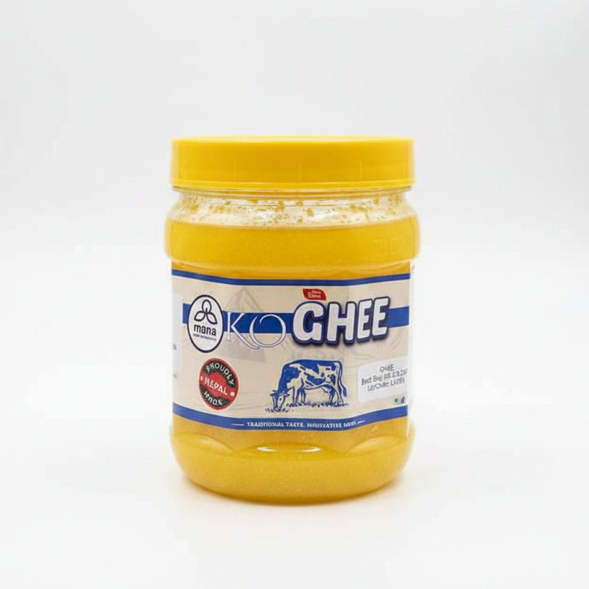 Mana Pure Cow Ghee 500ml made in Nepal with rich aroma and traditional Himalayan taste