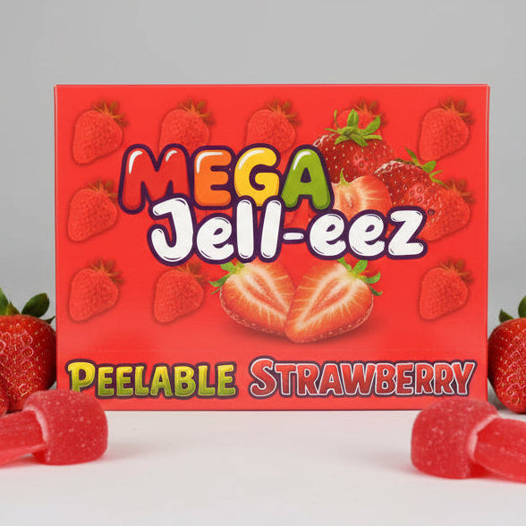 Mega Jelly-eez Peelable Strawberry Gummy Candy