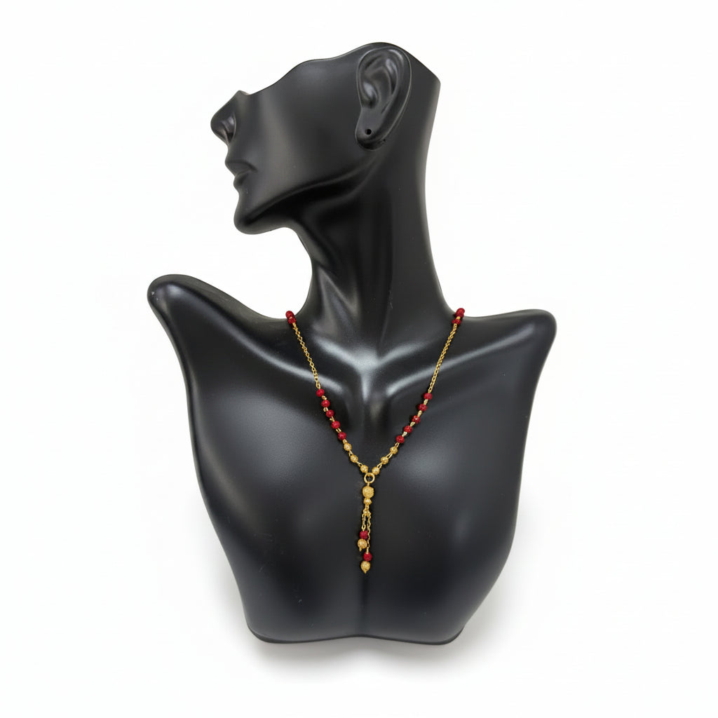 Gold plated mangalsutra stylish bridal jewelry