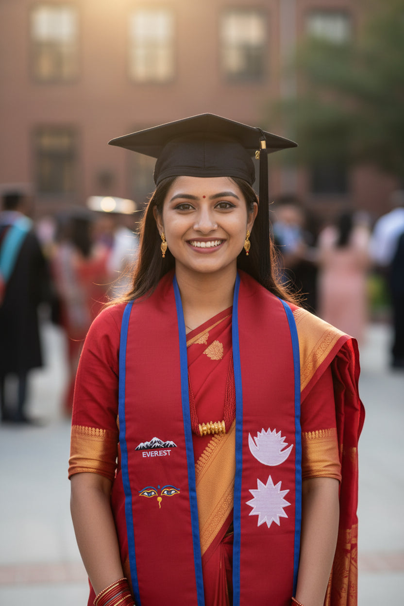 Graduating Sash with Nepali Flag
