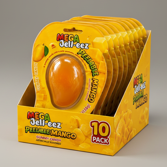 Mega Jelly-eez Peelable Mango Gummy Candy-150g