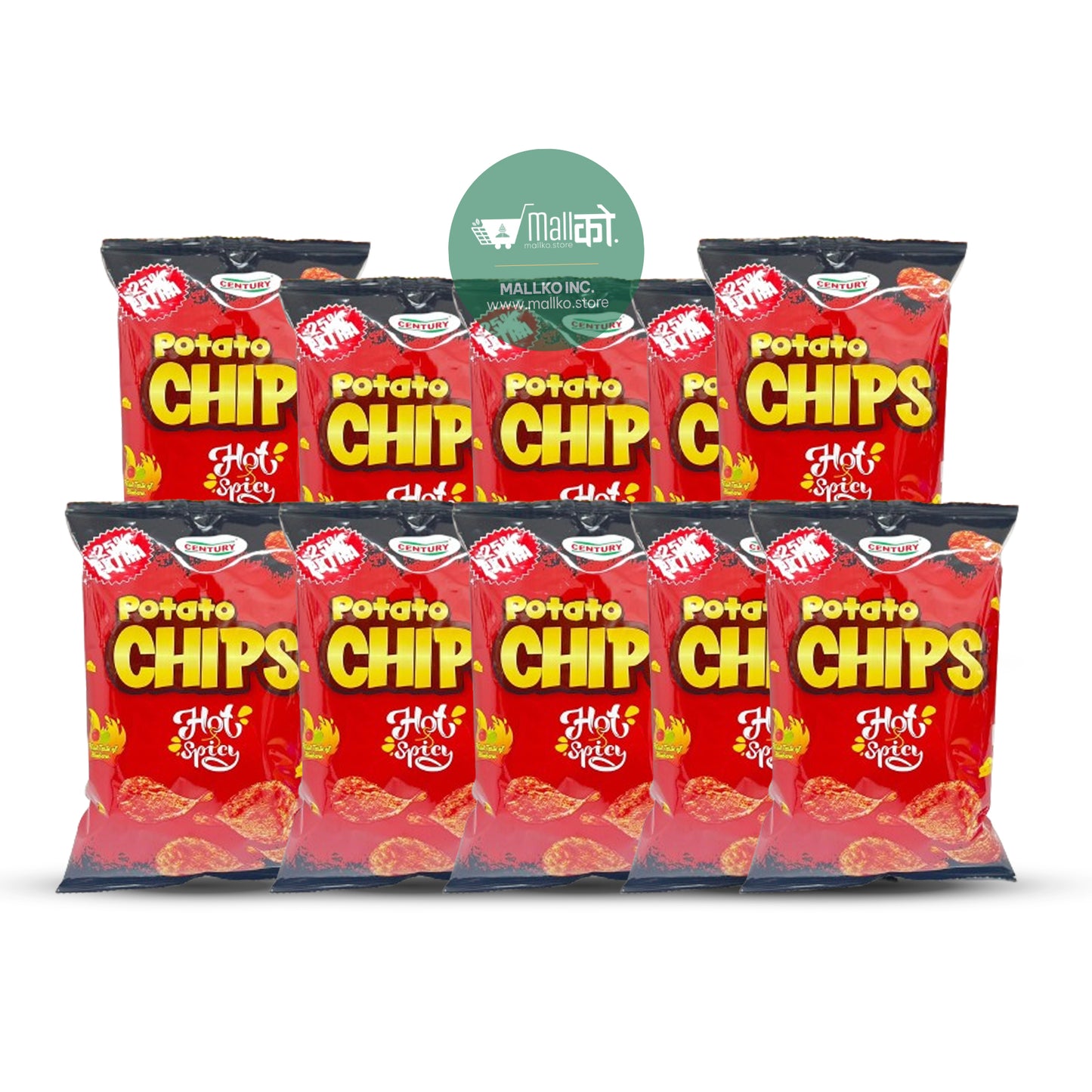 Century Potato Chips - Hot & Spicy