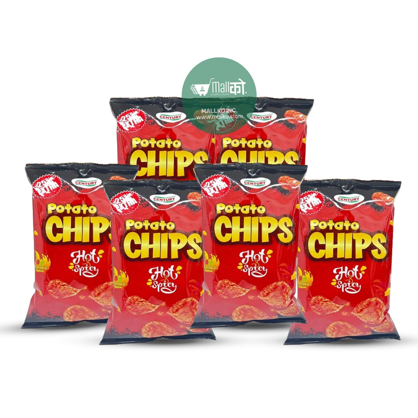 Century Potato Chips - Hot & Spicy