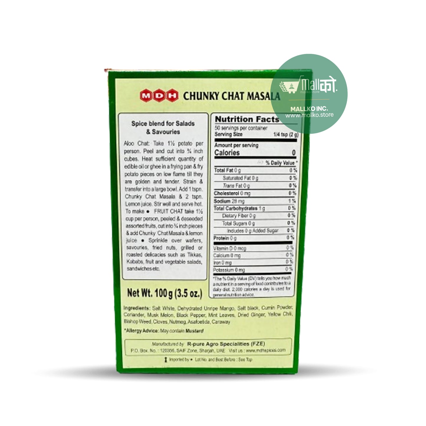 MDH - Chunky chat masala 100 GM