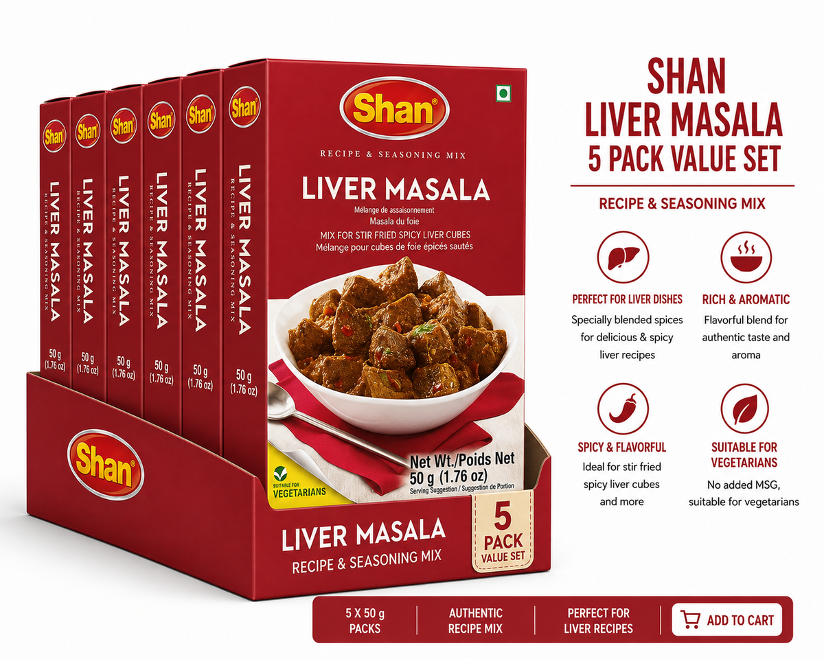 Shan Liver Masala Recipe & Seasoning Mix 50g