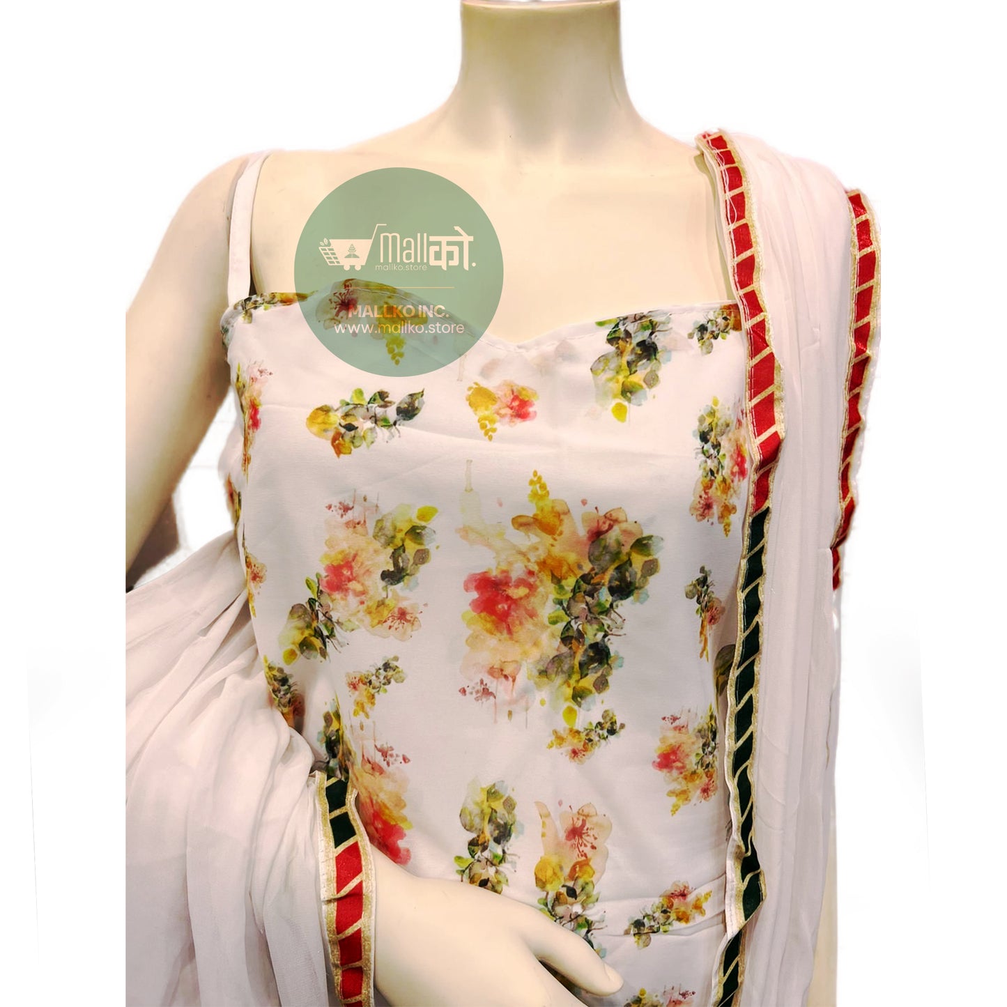 Women's white Kurti set