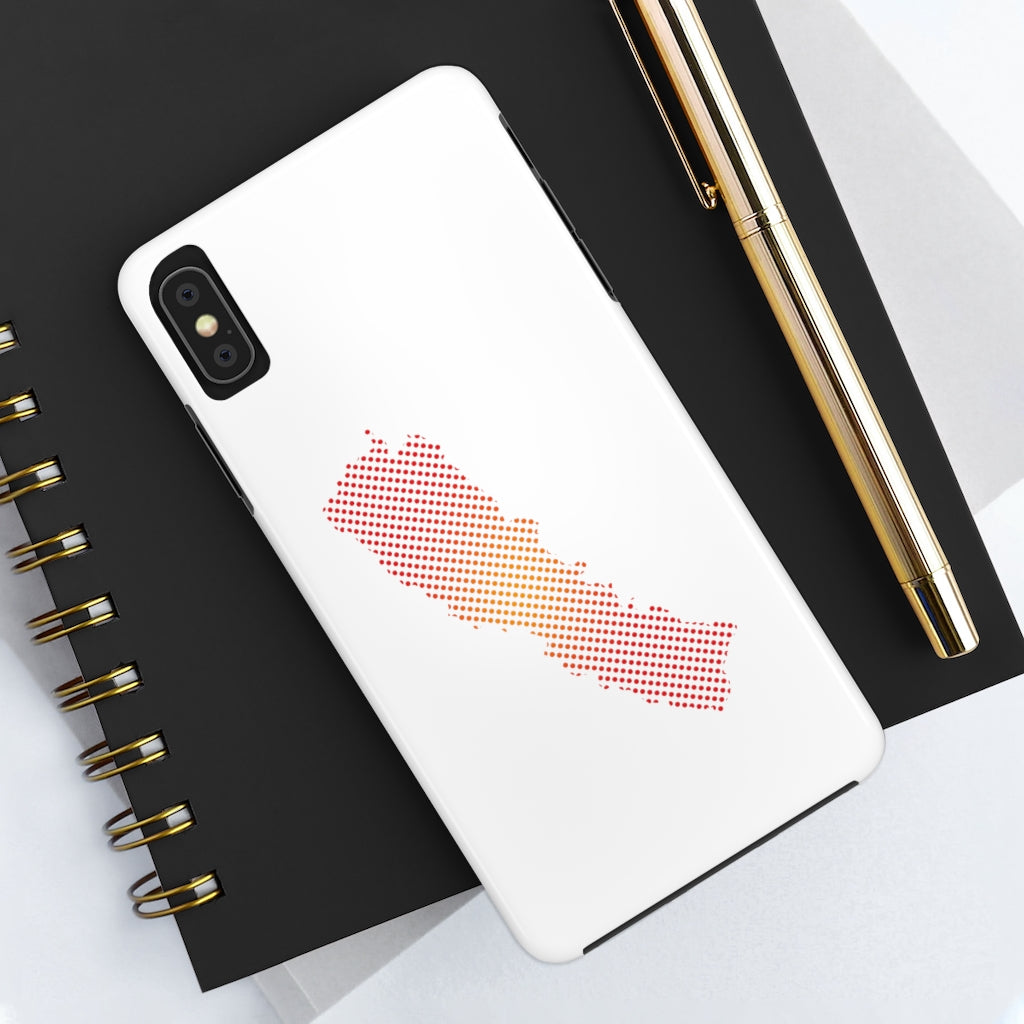 Touch and Light Weight Phone case with New Map of Nepal dots