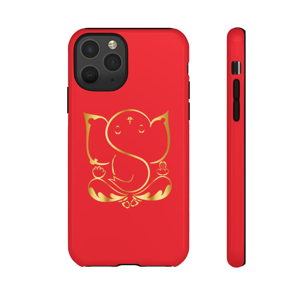 Red Tough Ganesh Phone Case