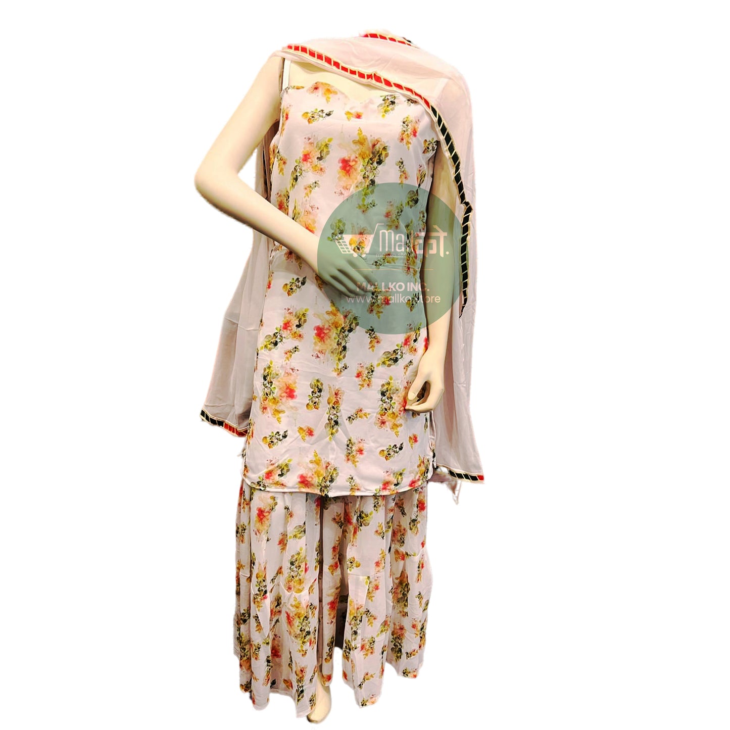 Women's white Kurti set