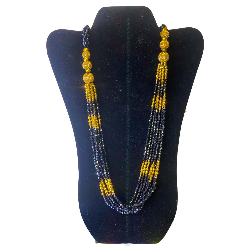 Crystal potey Necklace Black Color