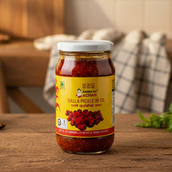 Dalla pickle in oil by Aama ko Achar
