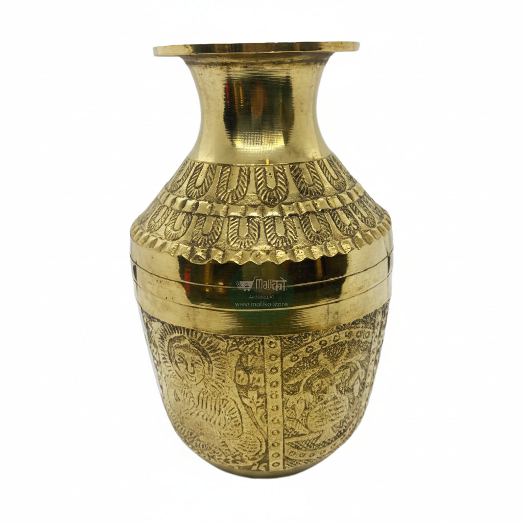 Handcrafted Brass Butte Gagri water pot Nepal