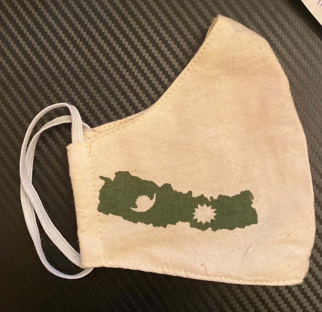 3 Layered Cotton Mask with new Map of Nepal fabric print