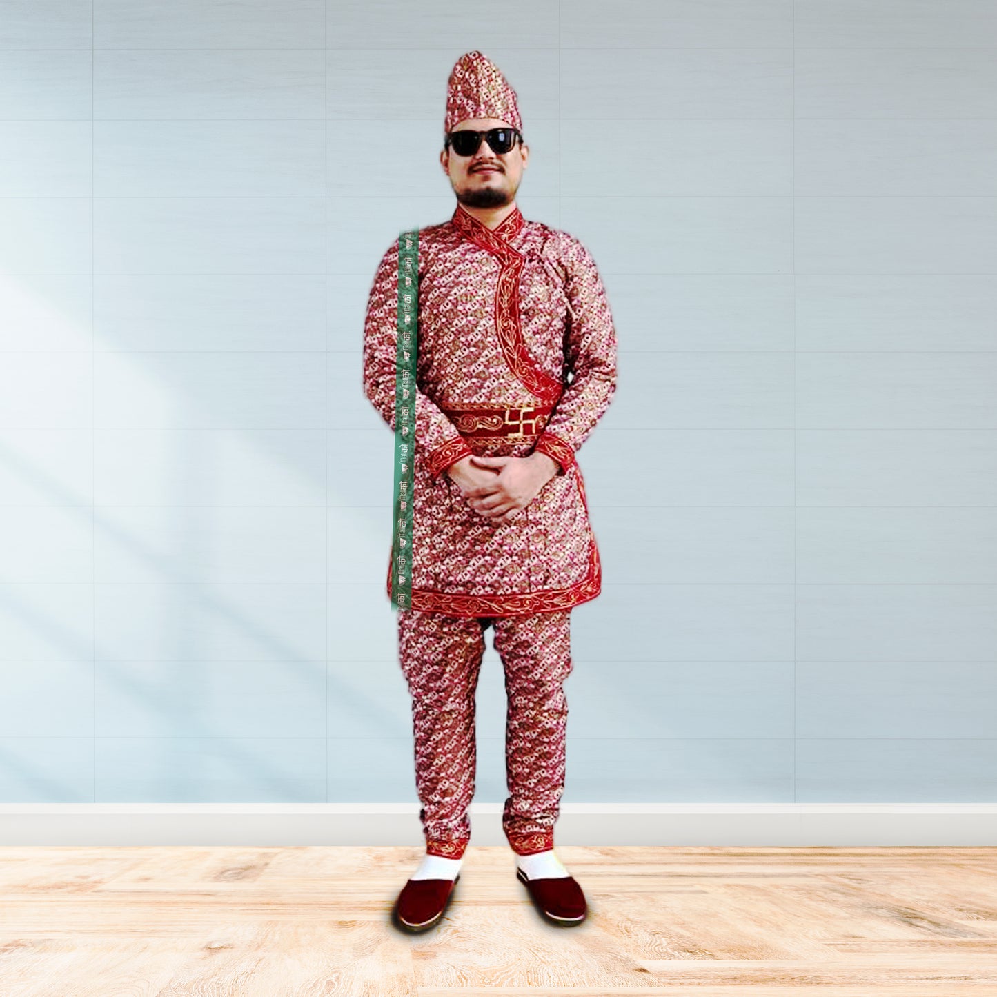 Dhaka Daura Suruwal Set for Groom