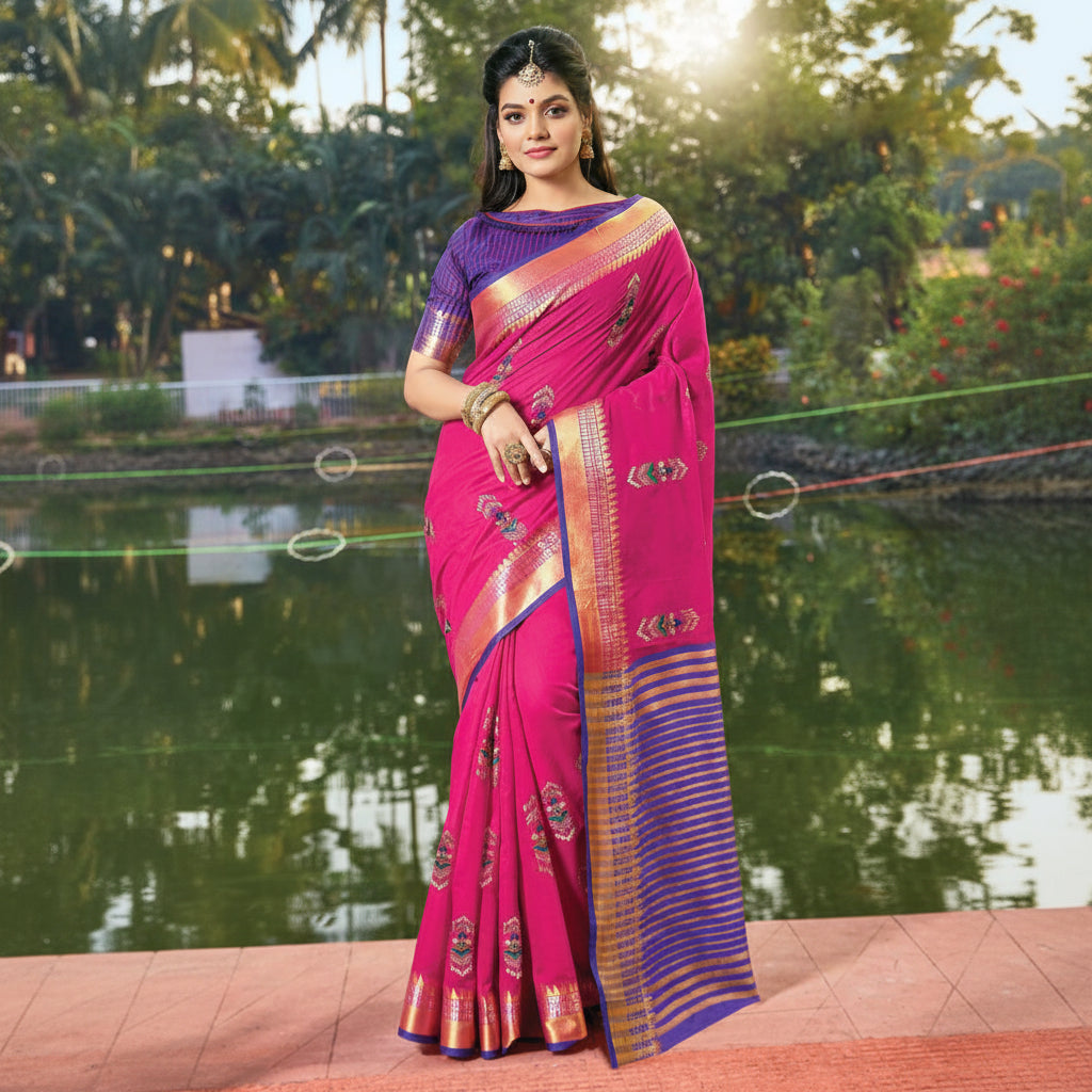 Stylish Women’s Sari with Unstitched Blouse