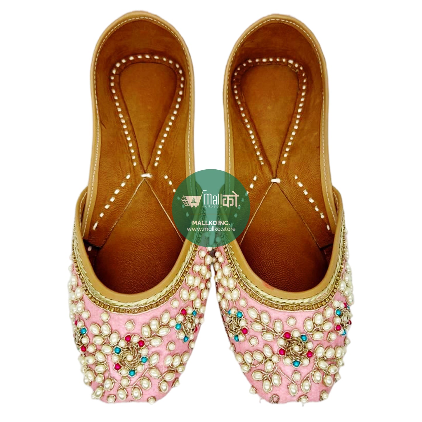 Women's Handmade Punjabi Jutti - Pink
