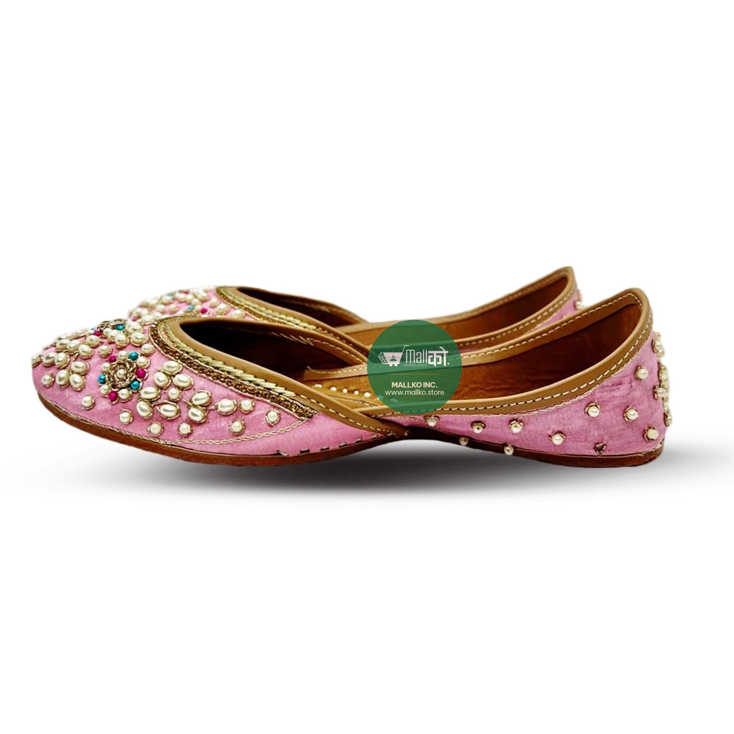 Women's Handmade Punjabi Jutti - Pink