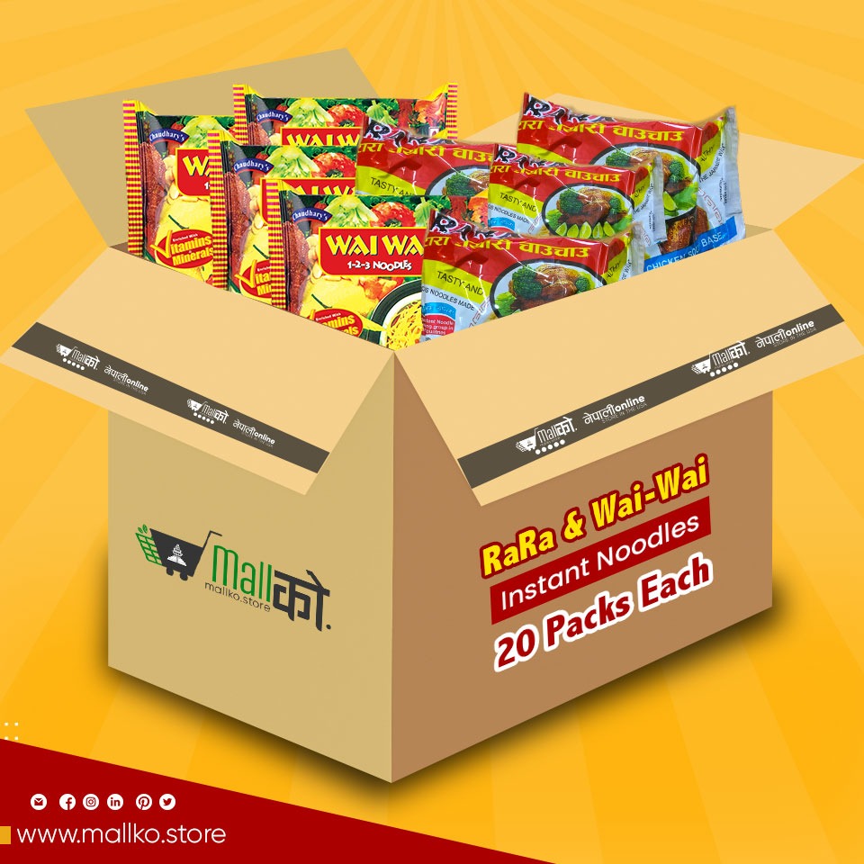 WaiWai Noodles and Rara White Noodles - 40 Pack Mix Case