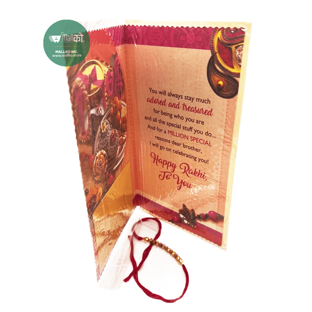 Rakhi with Greeting Cards