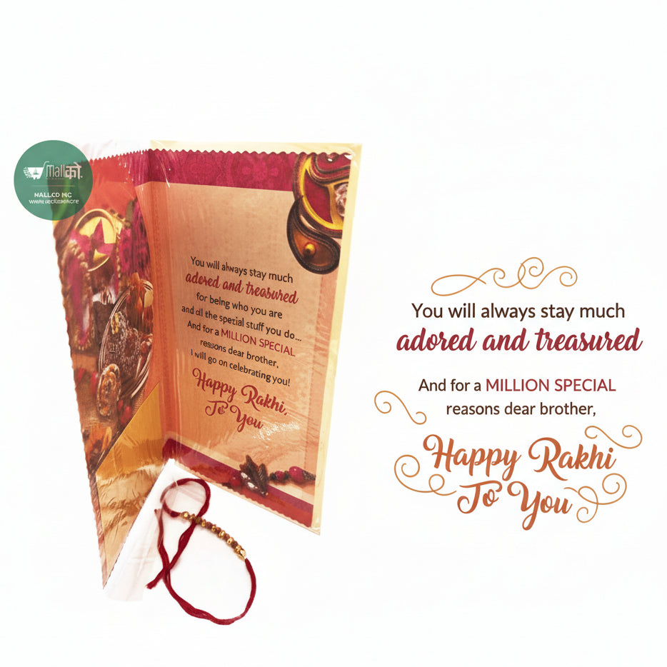 Rakhi with Greeting Cards