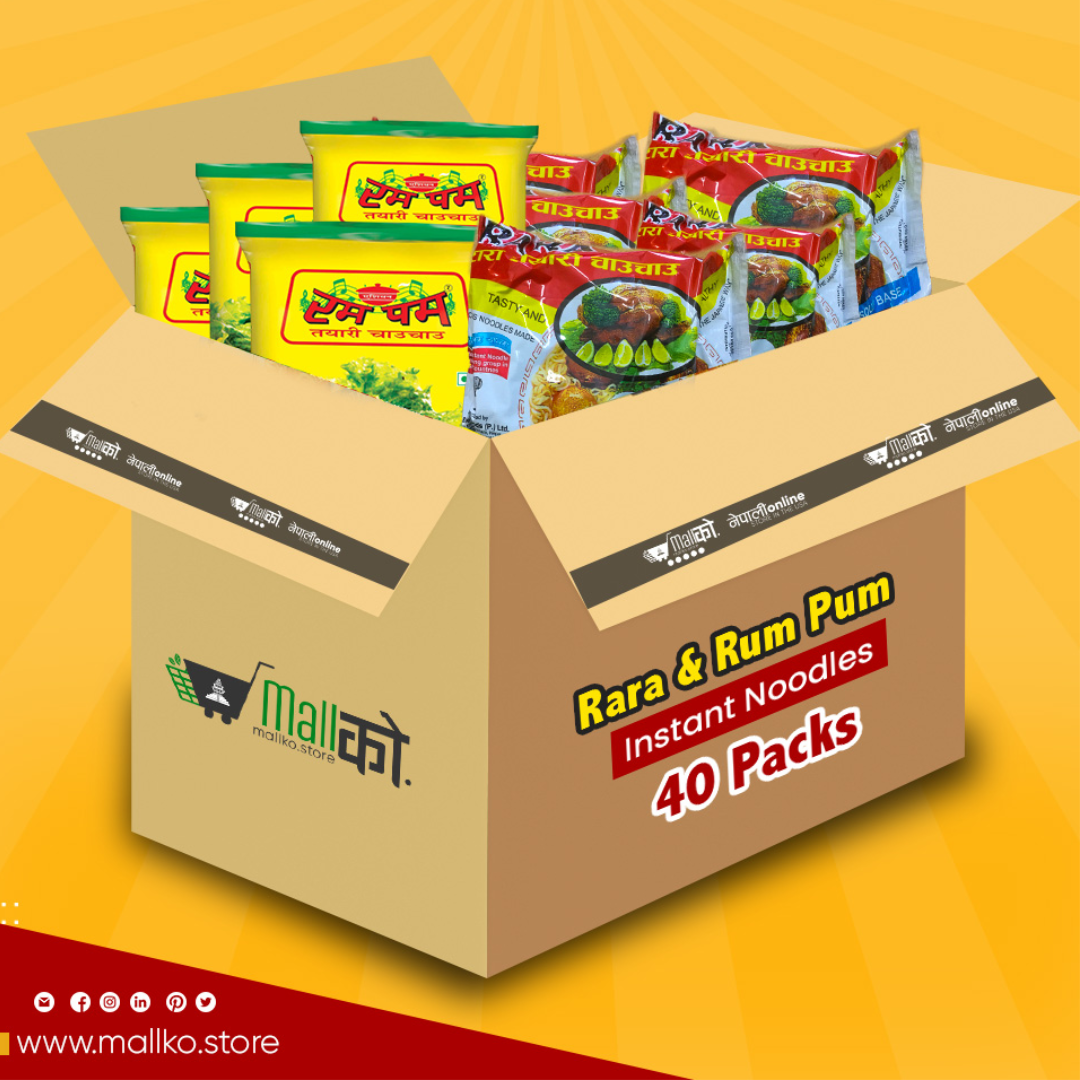 Mix Box of Nepali Noodles Rara and Rumpum Noodles