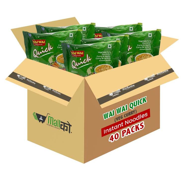 Wai Wai Quick Noodles Veg Curry Flavor