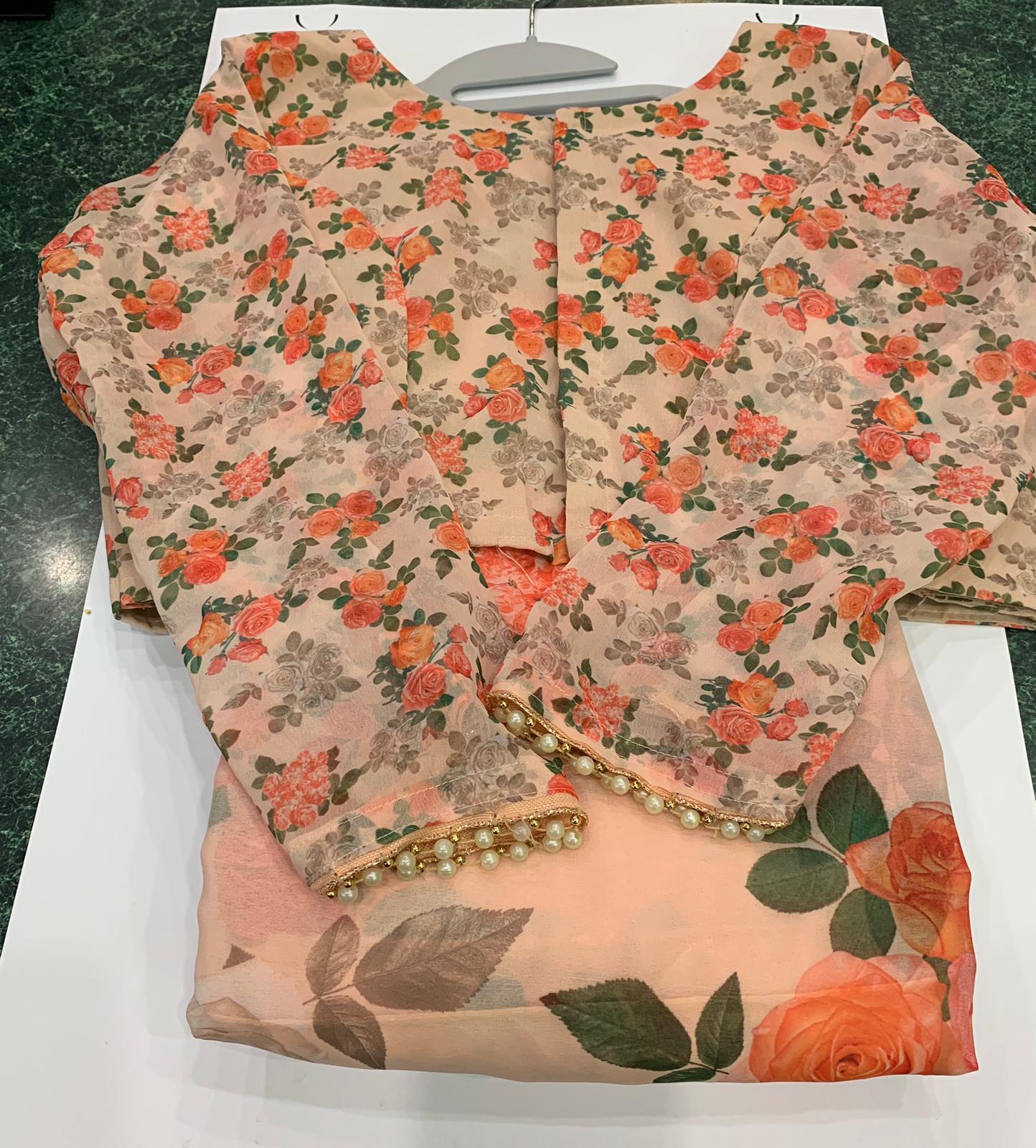 Floral Saree Set