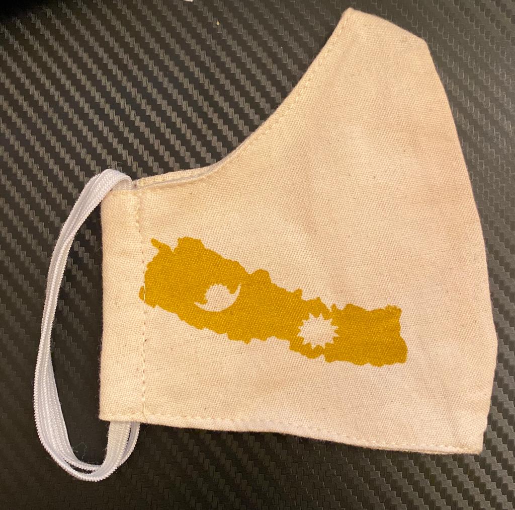 3 Layered Cotton Mask with new Map of Nepal fabric print