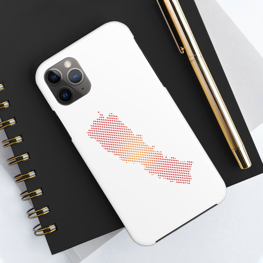 Touch and Light Weight Phone case with New Map of Nepal dots