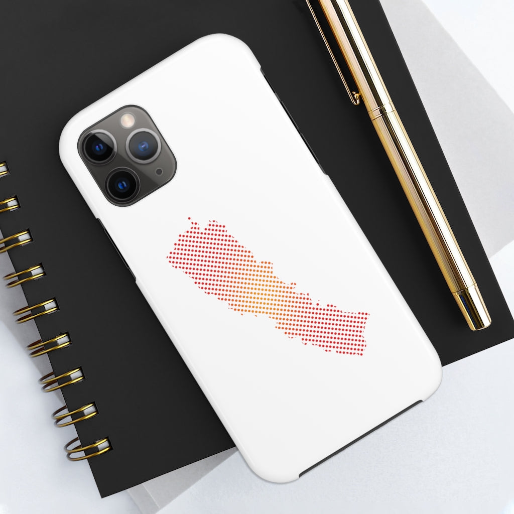 Touch and Light Weight Phone case with New Map of Nepal dots