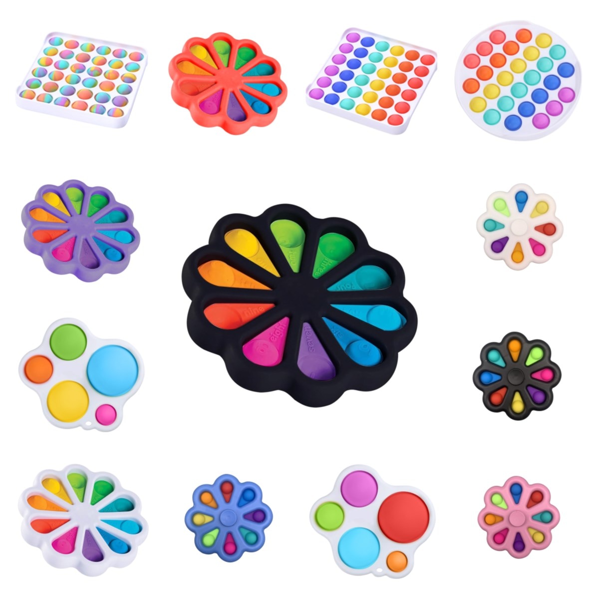 Push Pops Bubble Sensory Toy Autism Needs Squishy Stress Reliever Toys Adult Kid Funny Anti-stress Pops It Fidget Reliver Stress