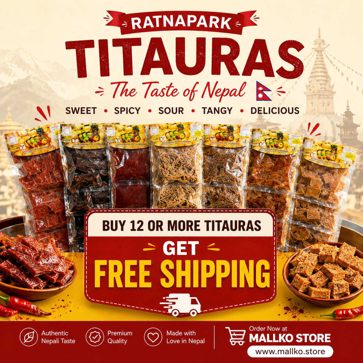 Titauras and Nepali Candies | Free Shipping on 1 Dozen or more – Mall ko