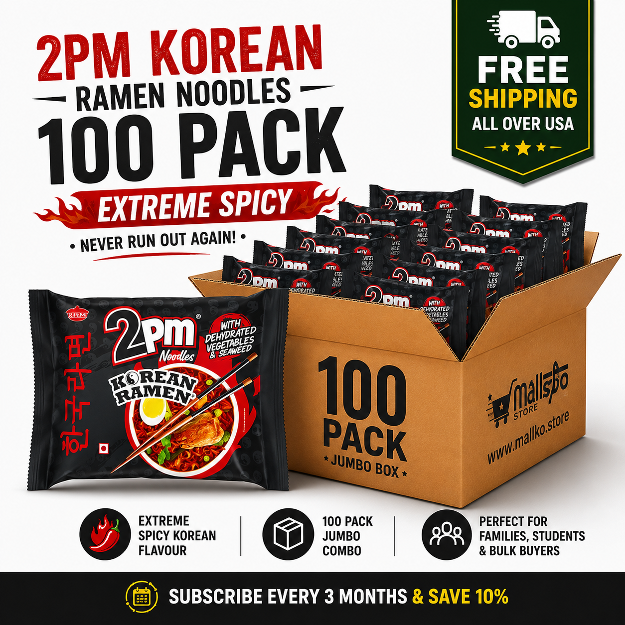 2pm korean ramen family size