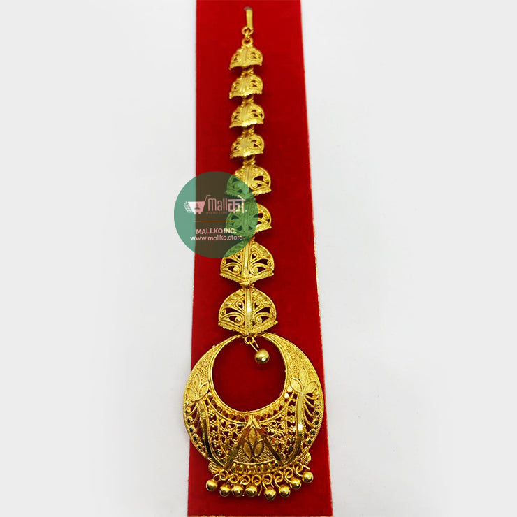 Goldplated Maang Tika / Sribandi