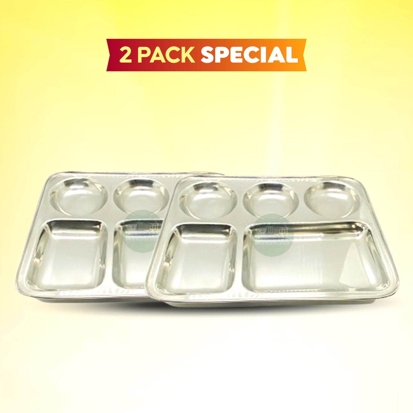 Partition Tray Rectangular (Khande Thal)