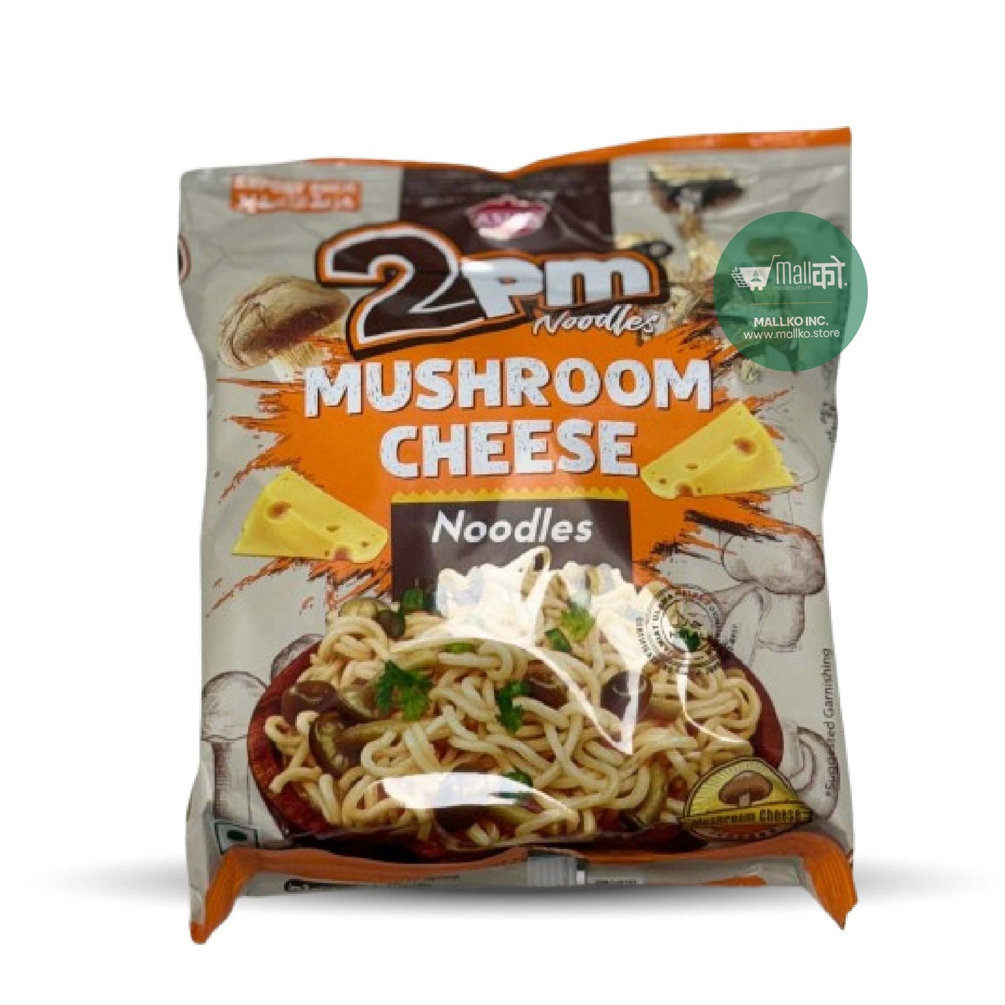 mushroom cheese noodles